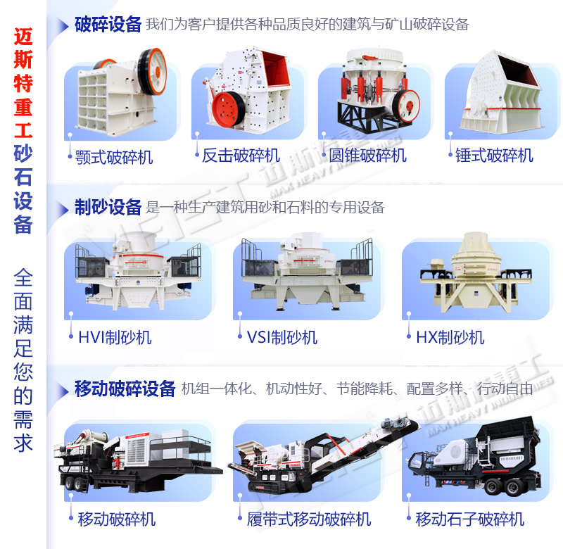 邁斯特重工專供各種砂石設備